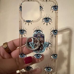 iPhone 14 Pro Max evil eye velvet caviar case